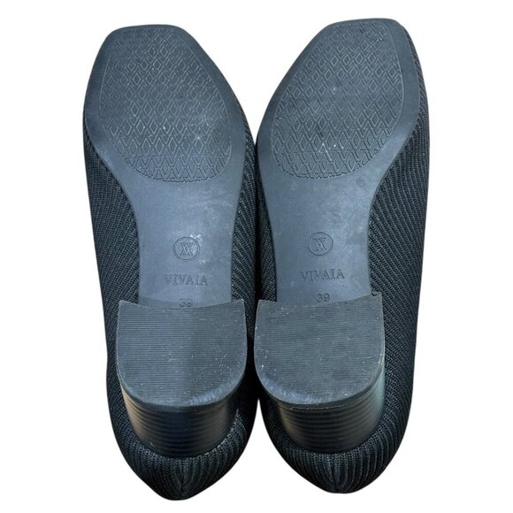 Vivaia Square-Toe Chunky Heels Melody Pro Black Size 8 - Picture 7 of 9